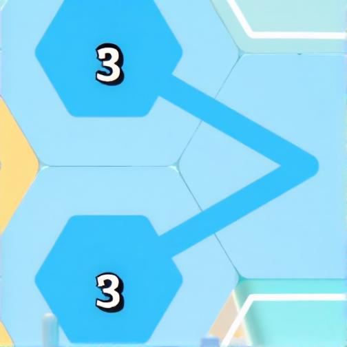 数字彩色连接