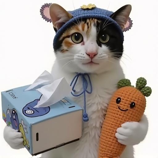 萝卜纸巾猫挑战