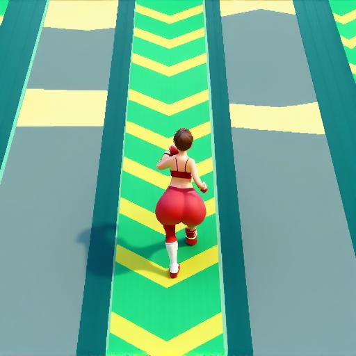 女生健身跑酷