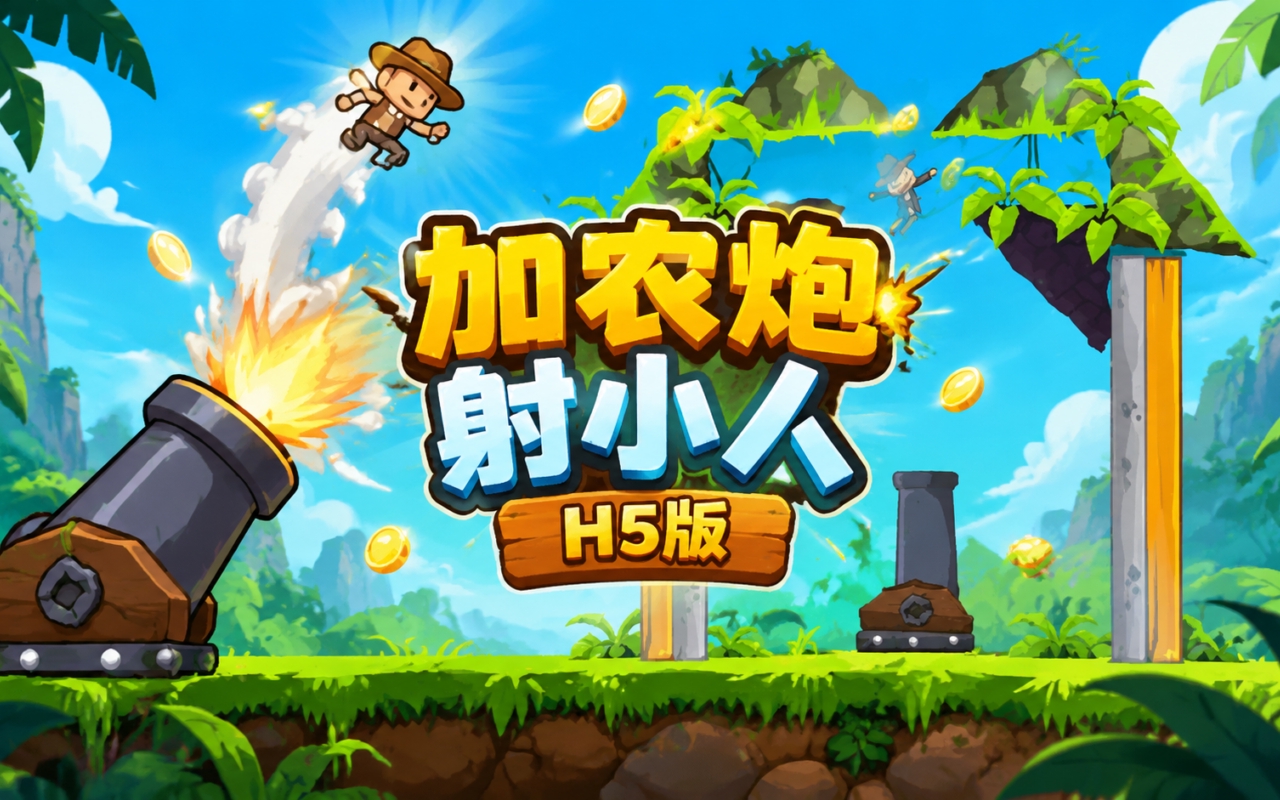 加农炮射小人H5版