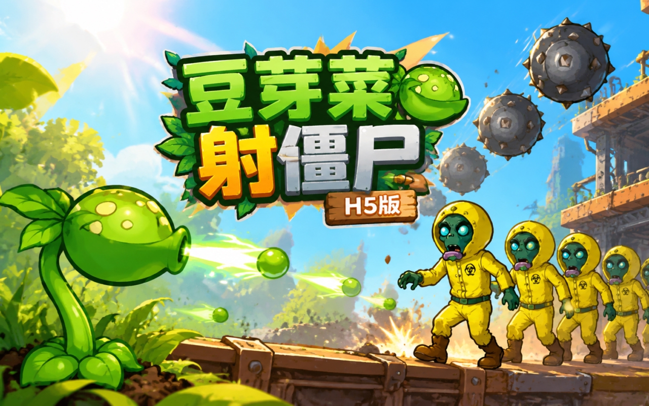 豆芽菜射僵尸H5版