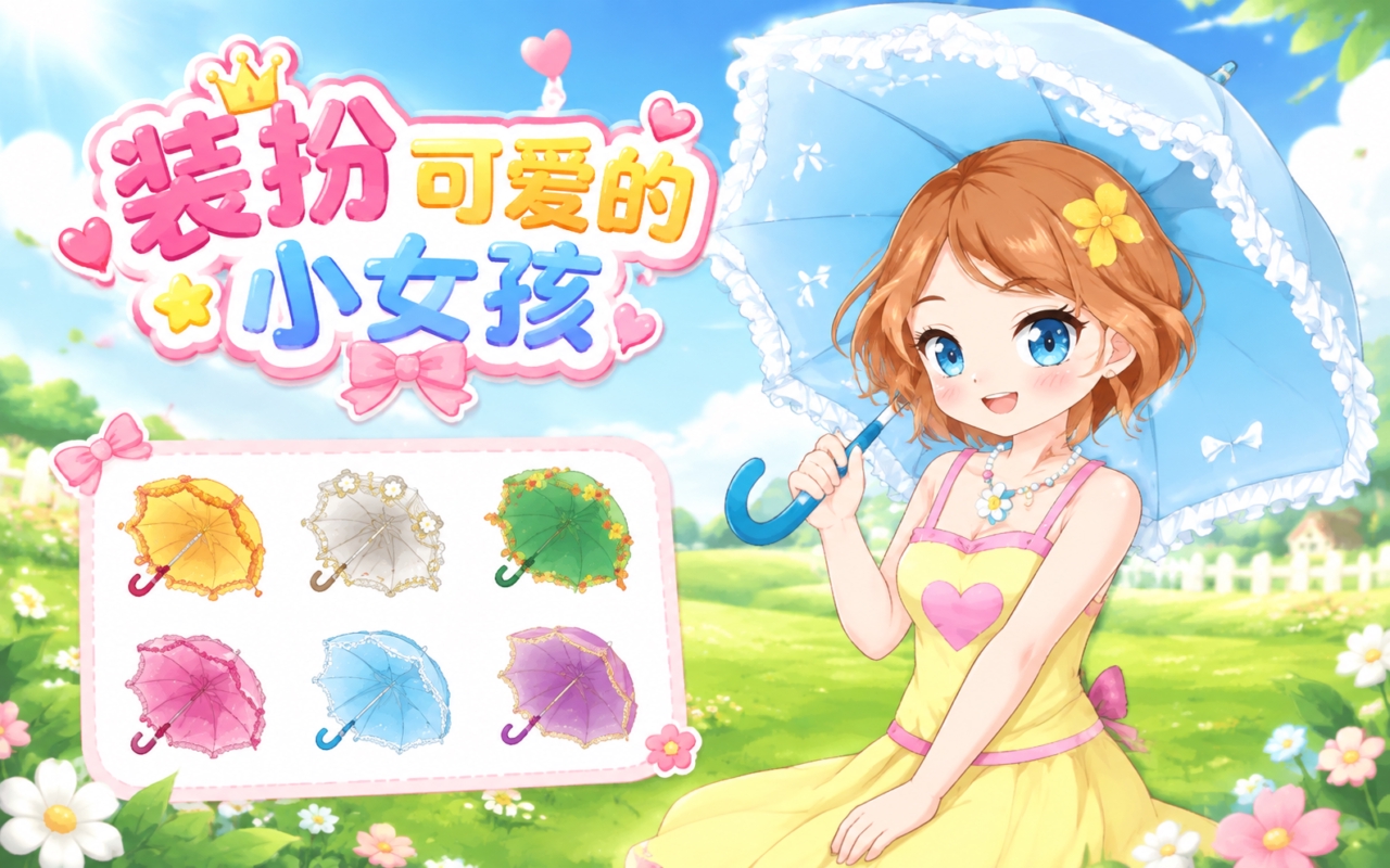 装扮可爱的小女孩