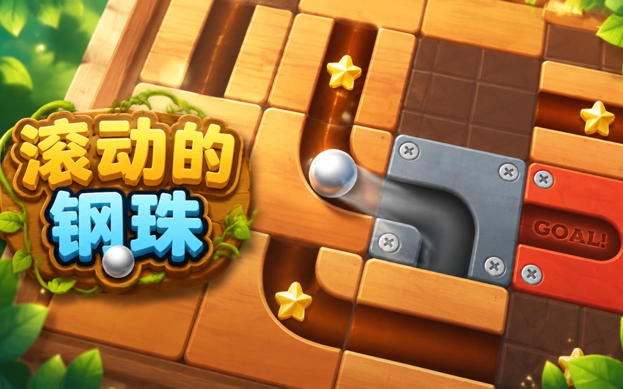 滚动的钢珠