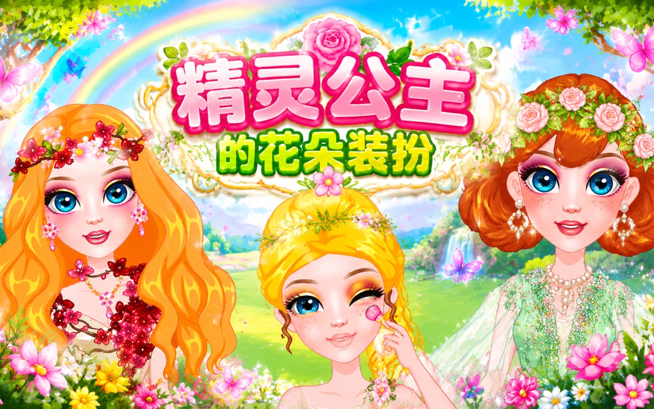 精灵公主的花朵装扮
