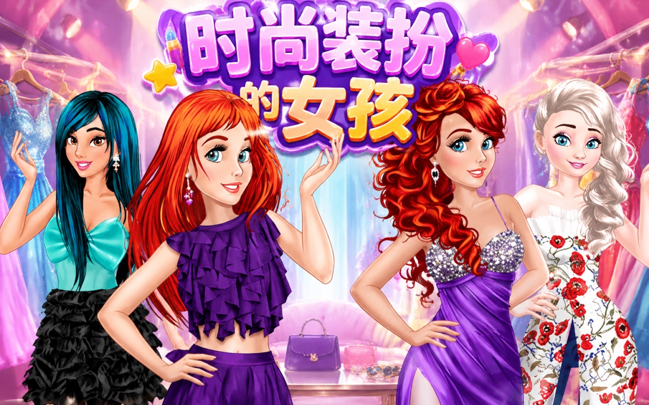 时尚装扮的女孩