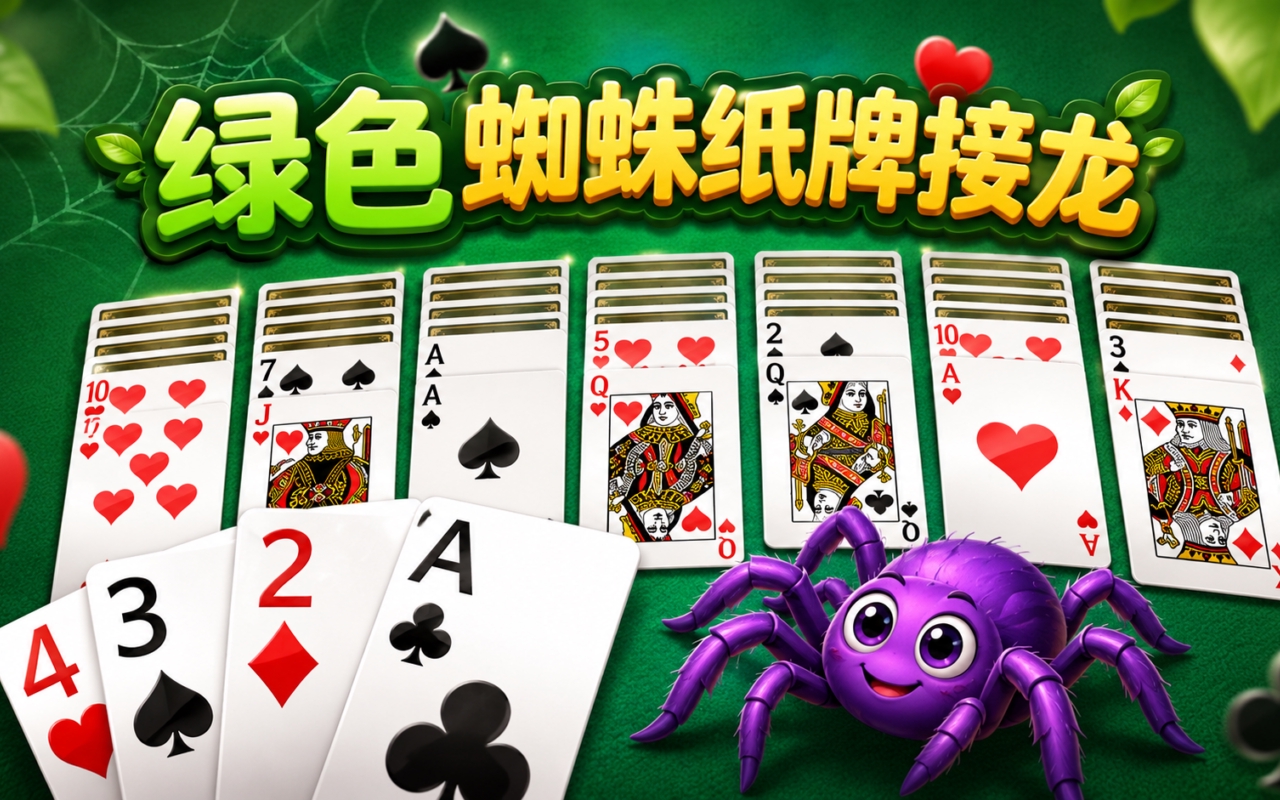 绿色蜘蛛纸牌接龙