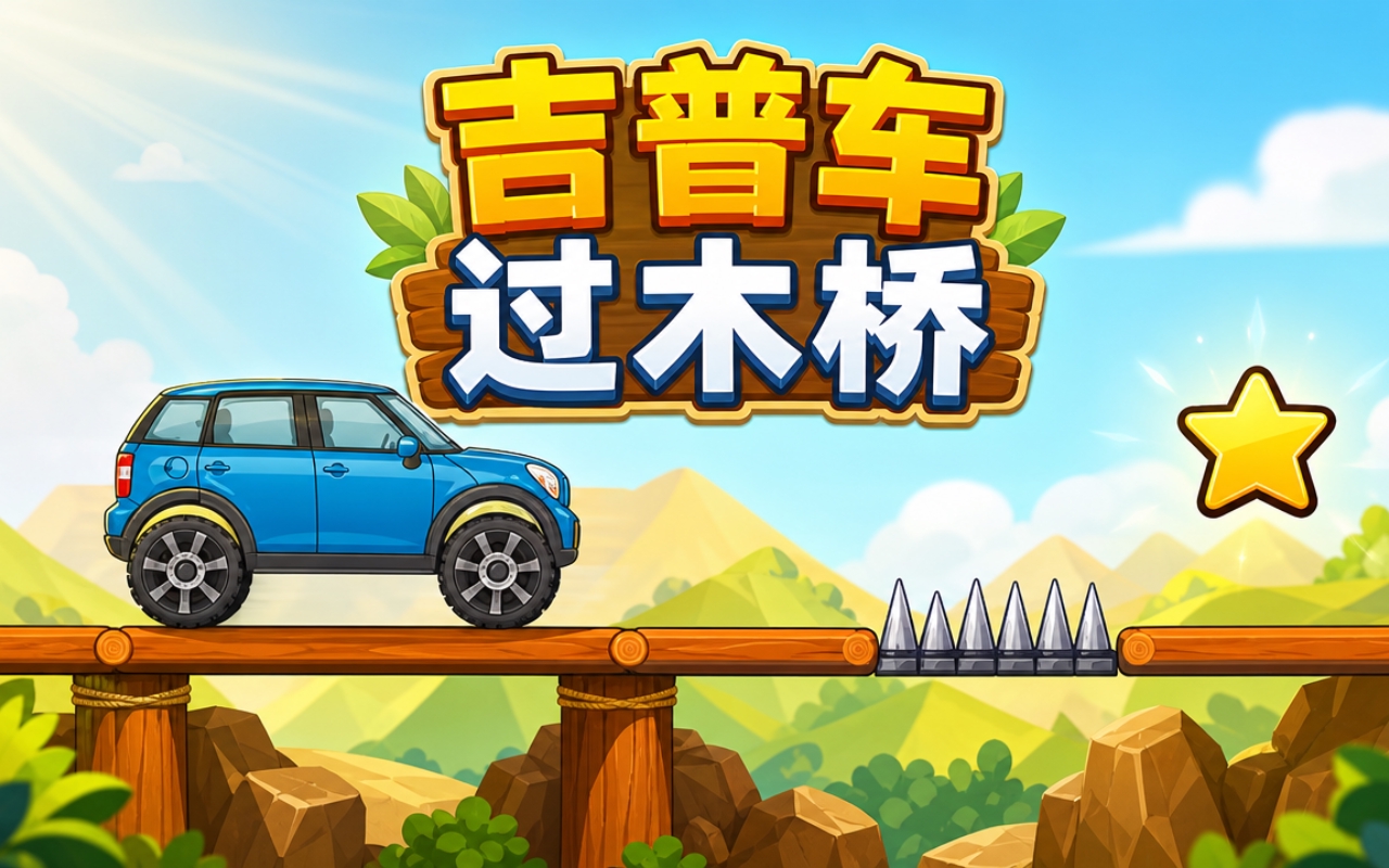 吉普车过木桥