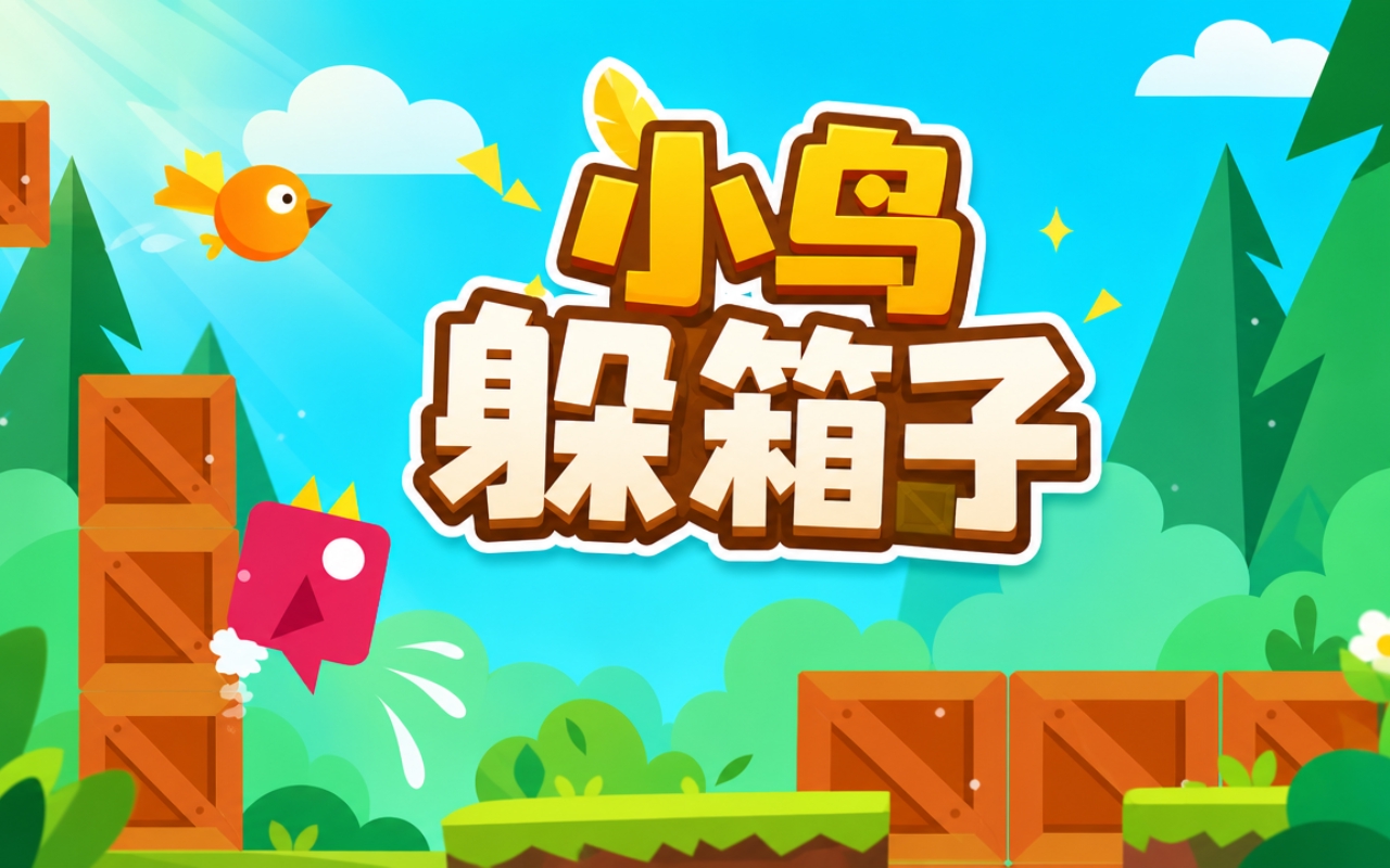 小鸟躲箱子