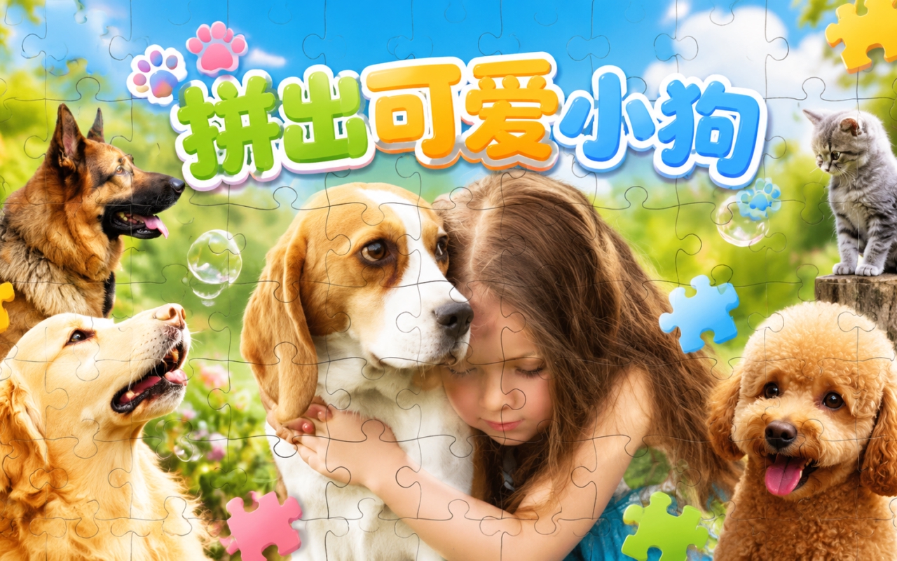 拼出可爱小狗