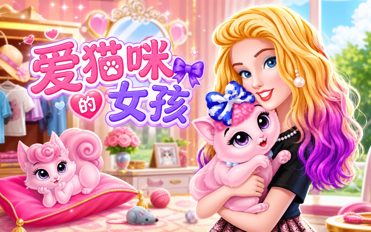 爱猫咪的女孩