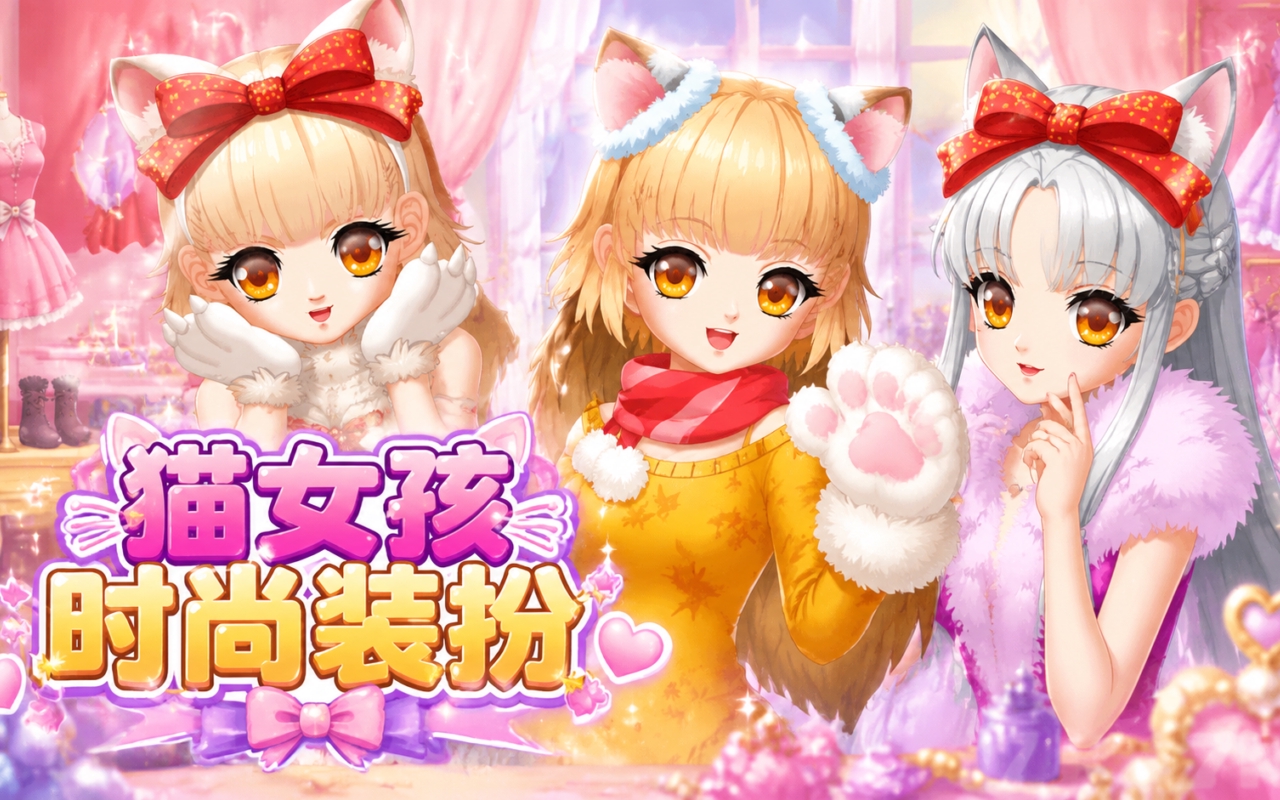 猫女孩时尚装扮