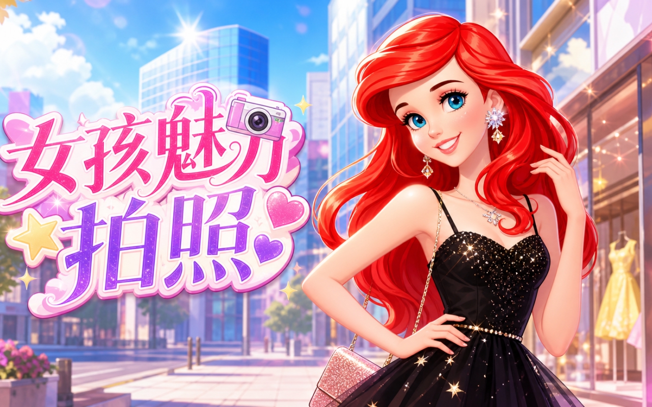 女孩魅力拍照