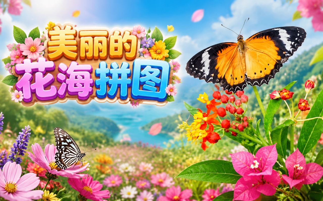 美丽的花海拼图