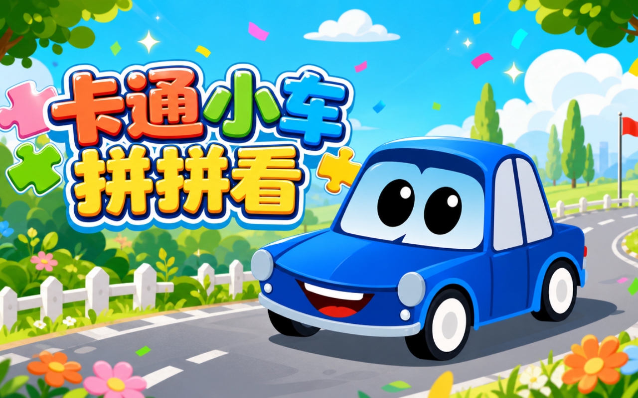 卡通小车拼拼看
