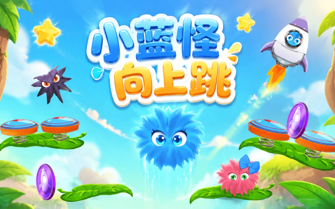 小蓝怪向上跳