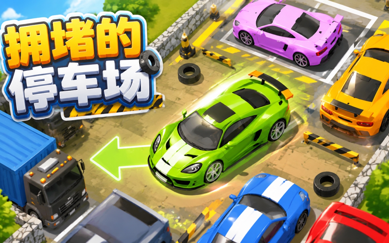 拥堵的停车场