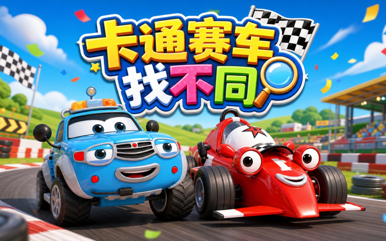 卡通赛车找不同