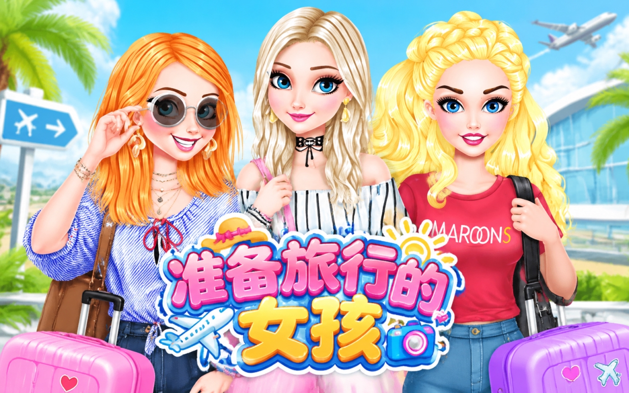 准备旅行的女孩