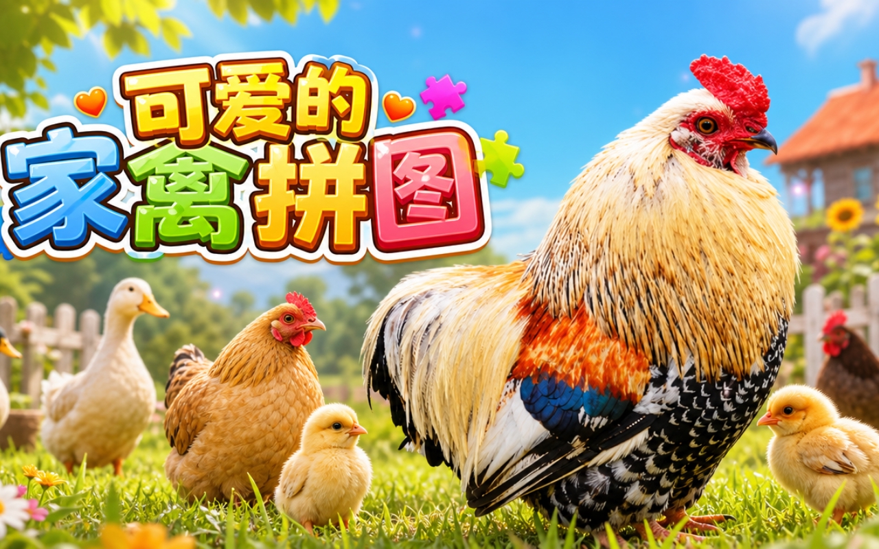 可爱的家禽拼图