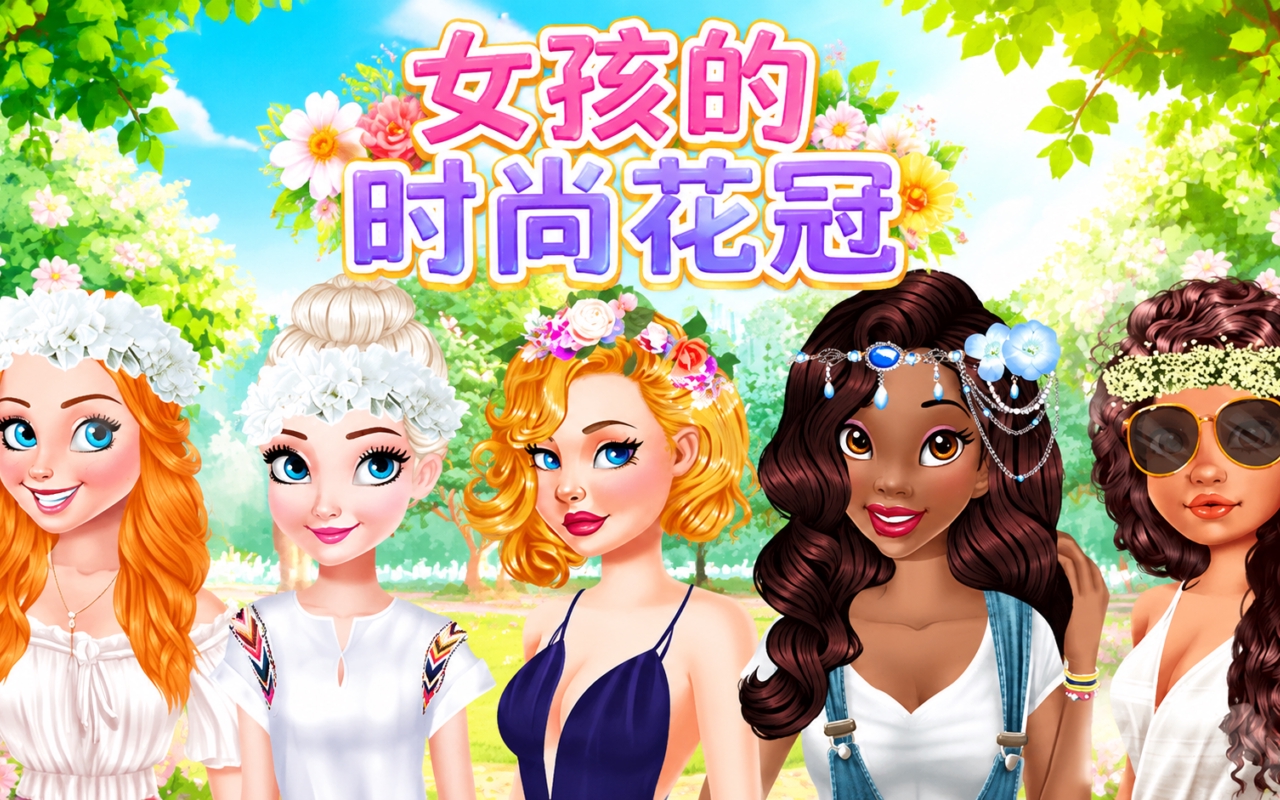 女孩的时尚花冠