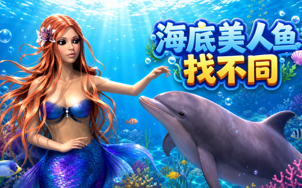 海底美人鱼找不同
