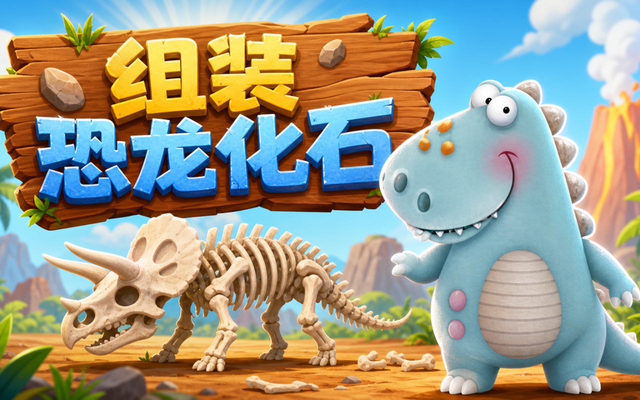 组装恐龙化石