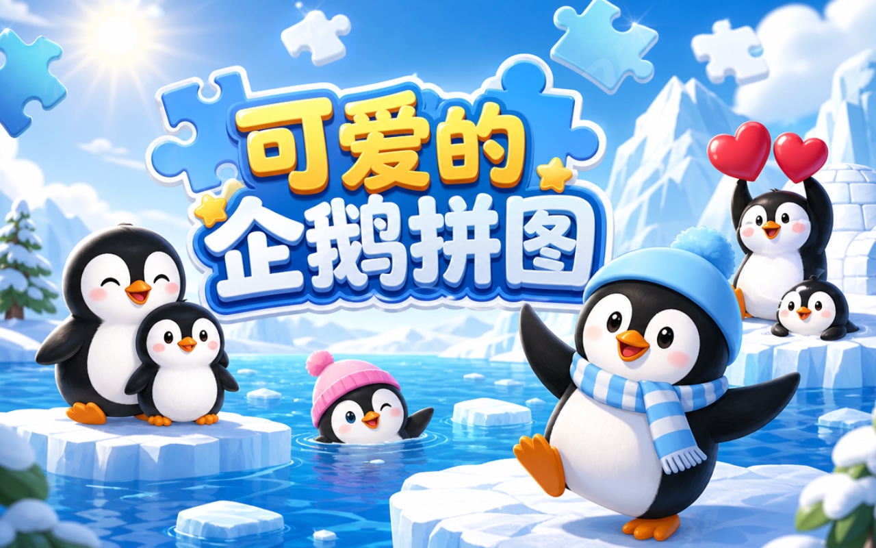 可爱的企鹅拼图