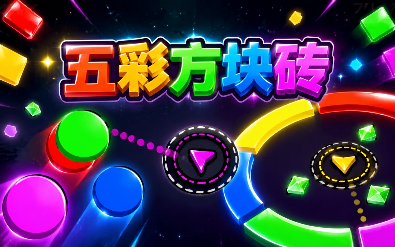 五彩方块砖