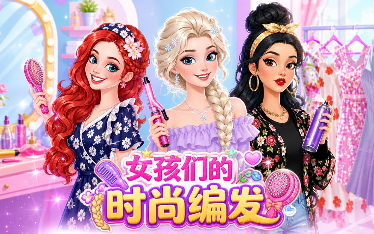 女孩们的时尚编发