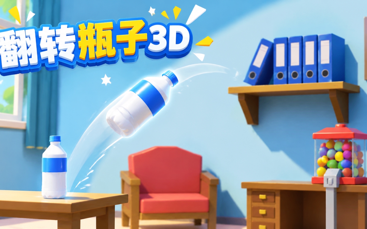翻转瓶子3D