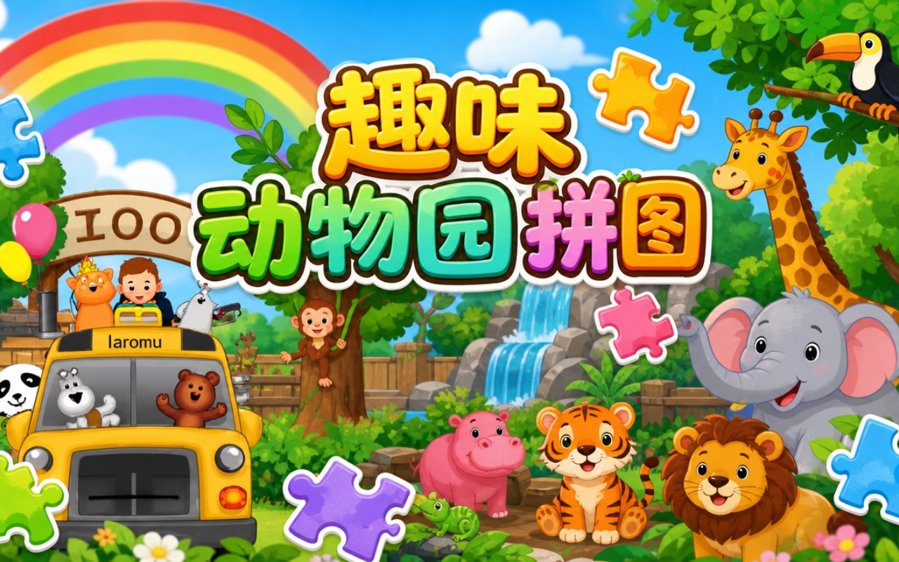 趣味动物园拼图