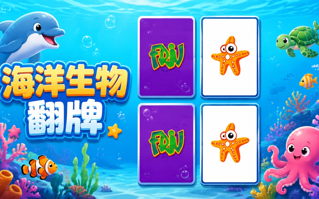 海洋生物翻牌