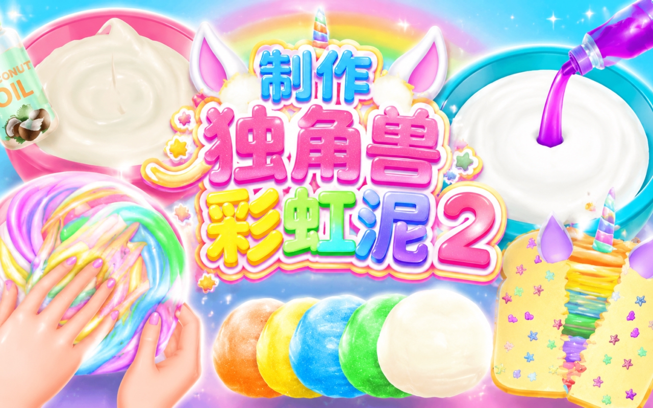 制作独角兽彩虹泥2