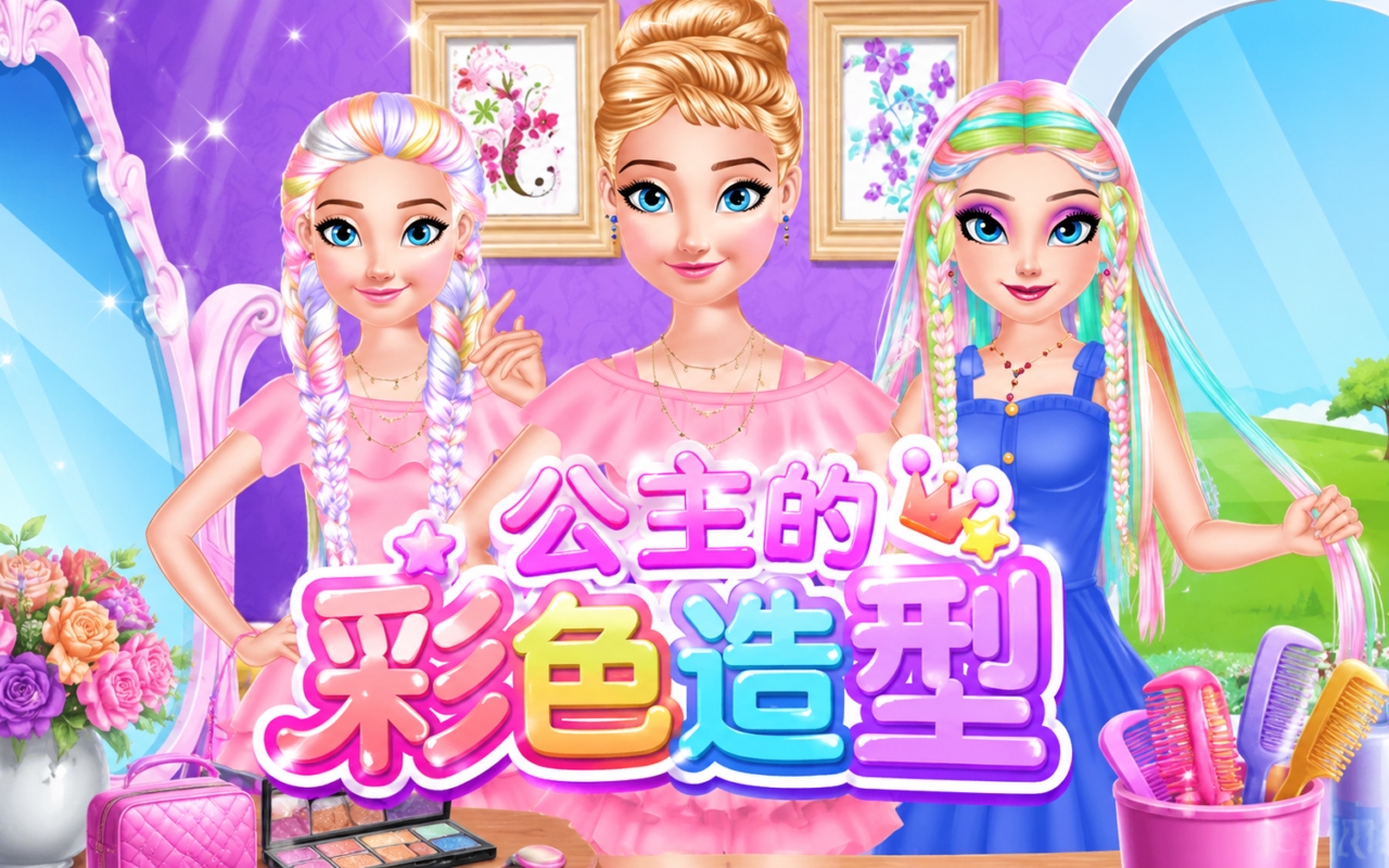公主的彩色造型