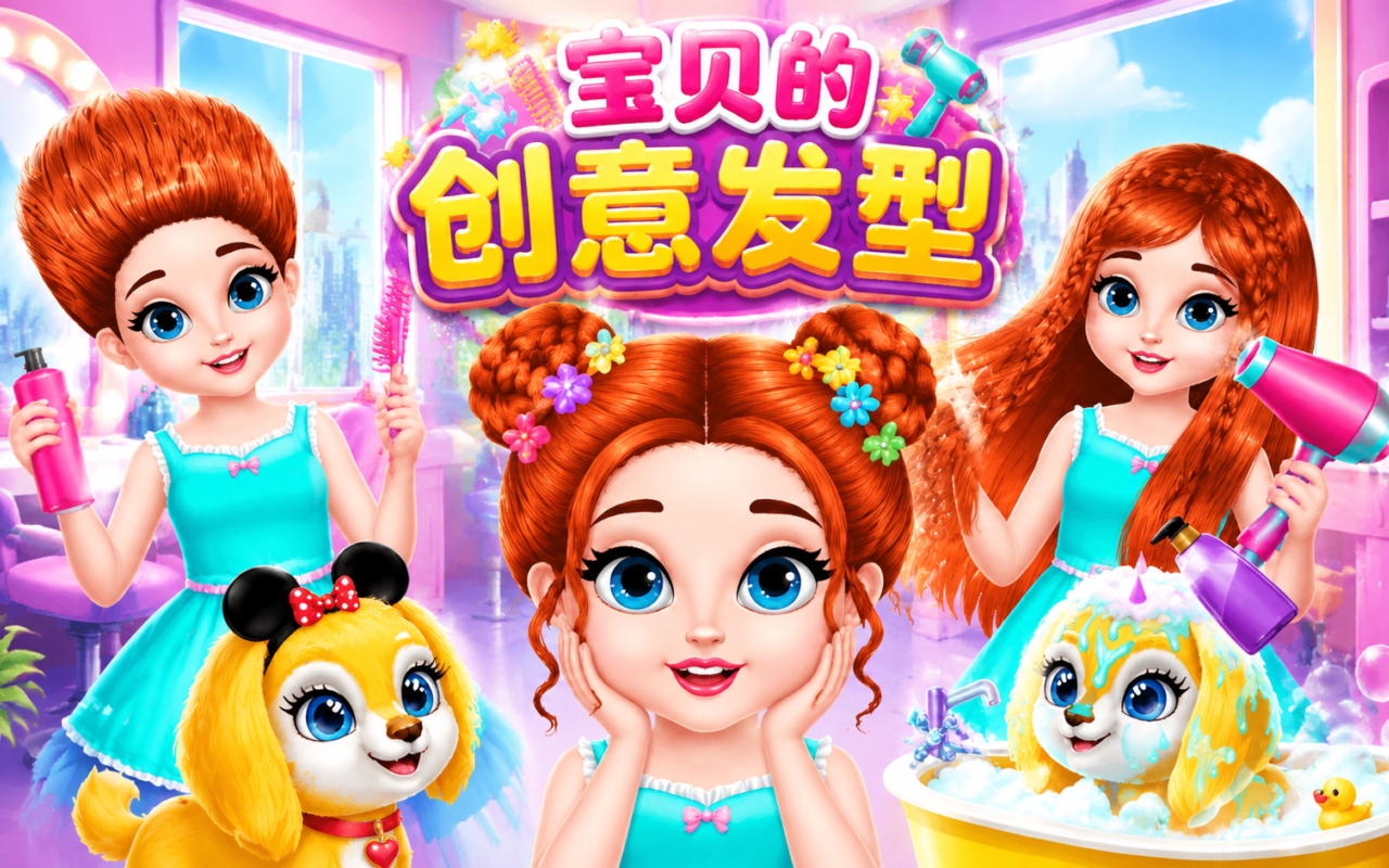 宝贝的创意发型