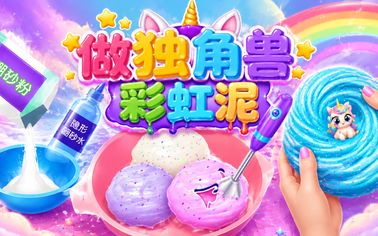 做独角兽彩虹泥