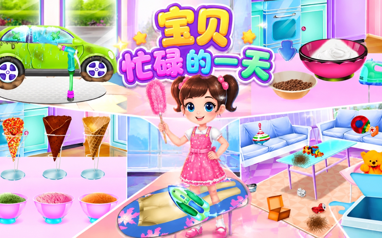 宝贝忙碌的一天