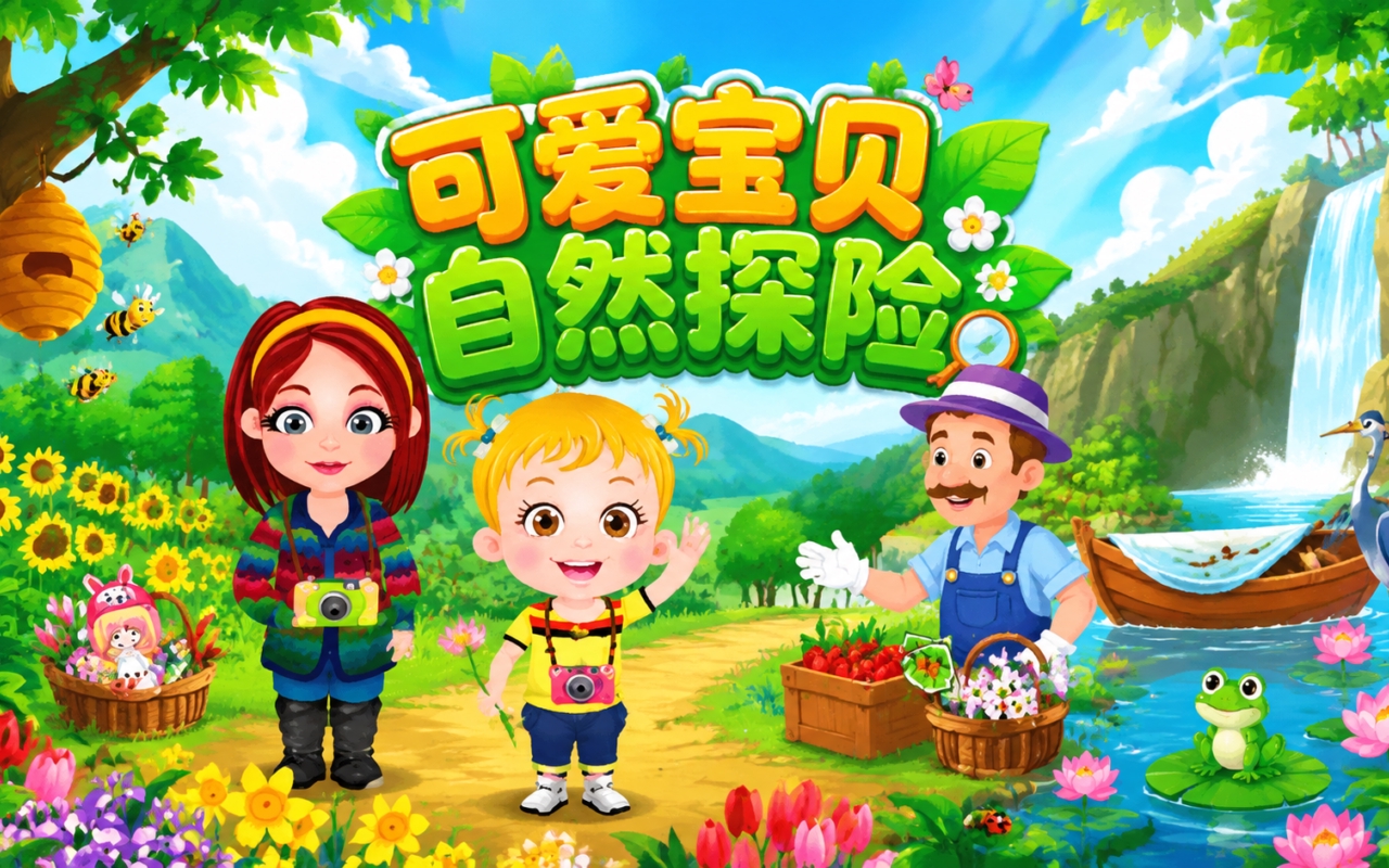 可爱宝贝自然探险