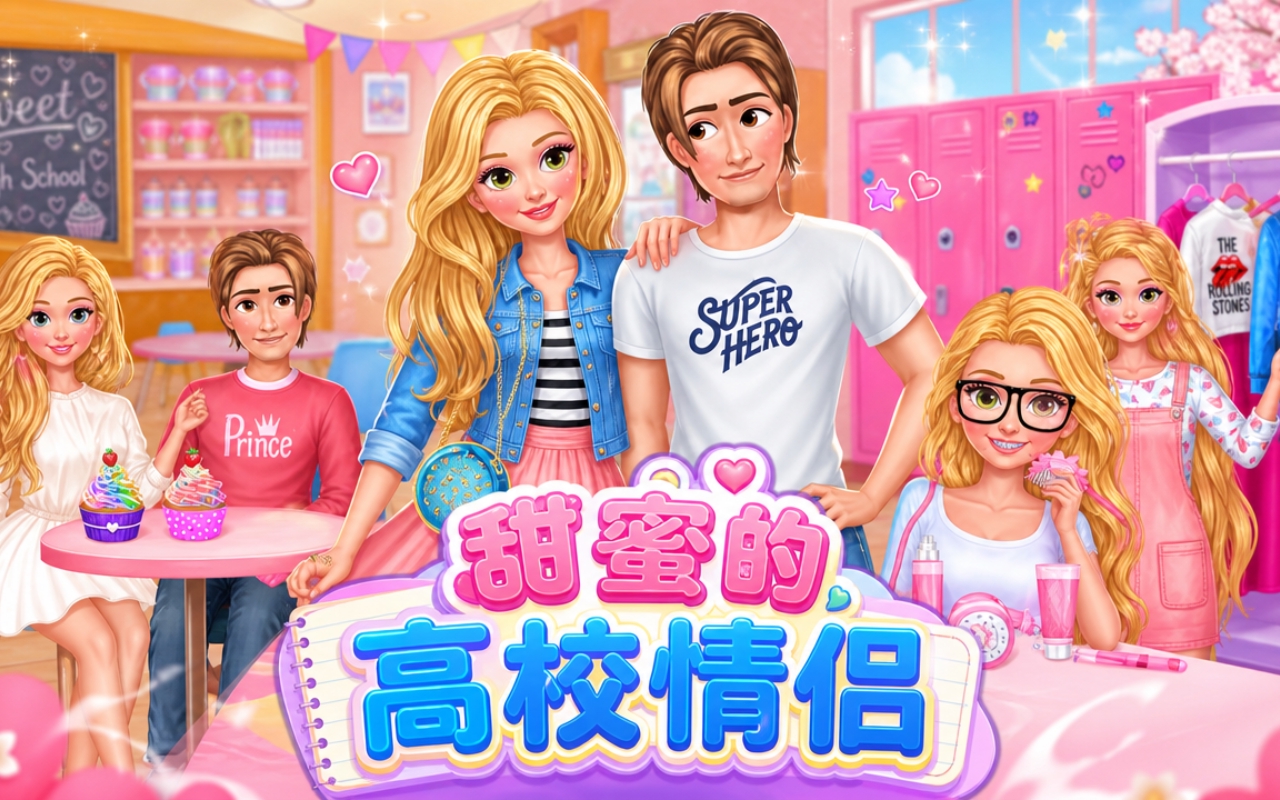 甜蜜的高校情侣