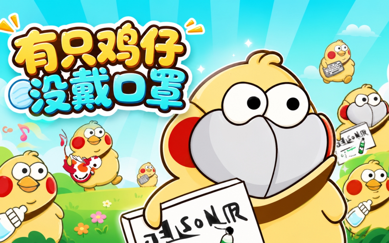 有只鸡仔没戴口罩