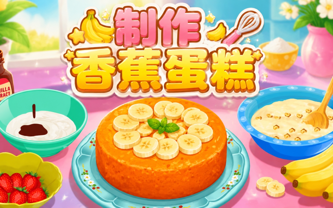 制作香蕉蛋糕