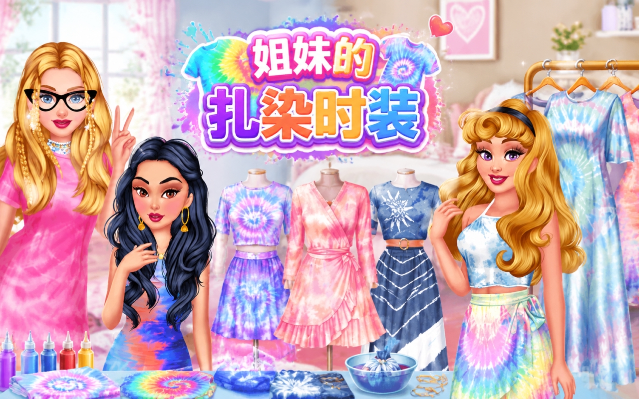 姐妹的扎染时装