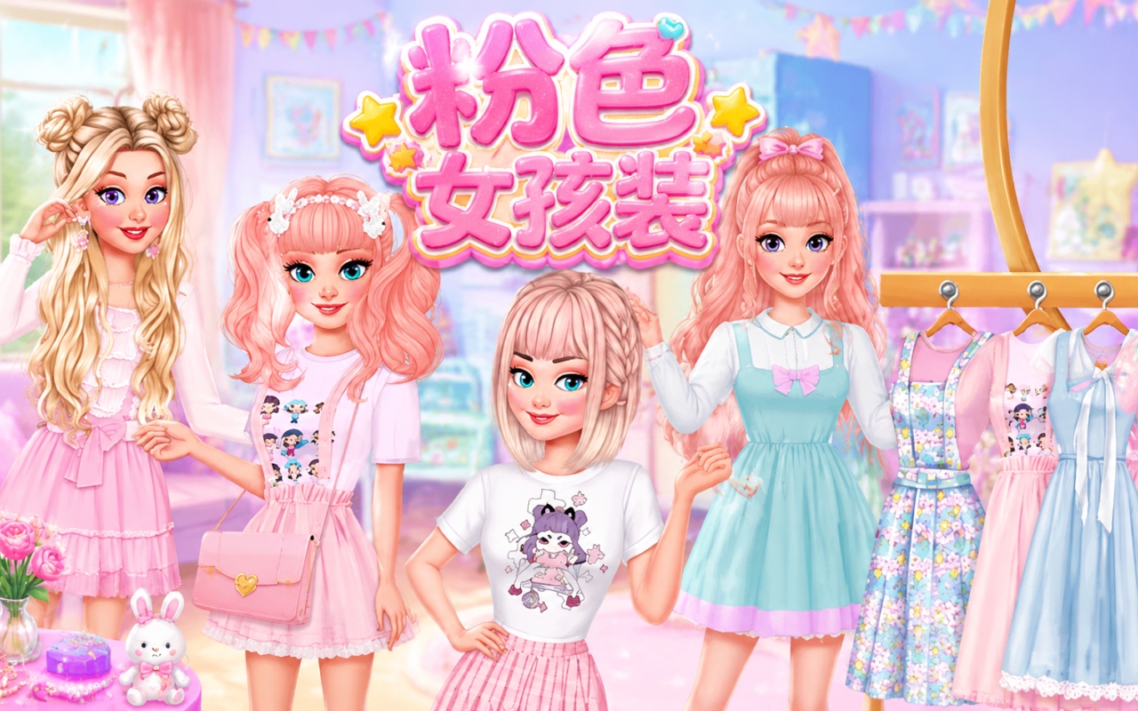 粉色女孩装
