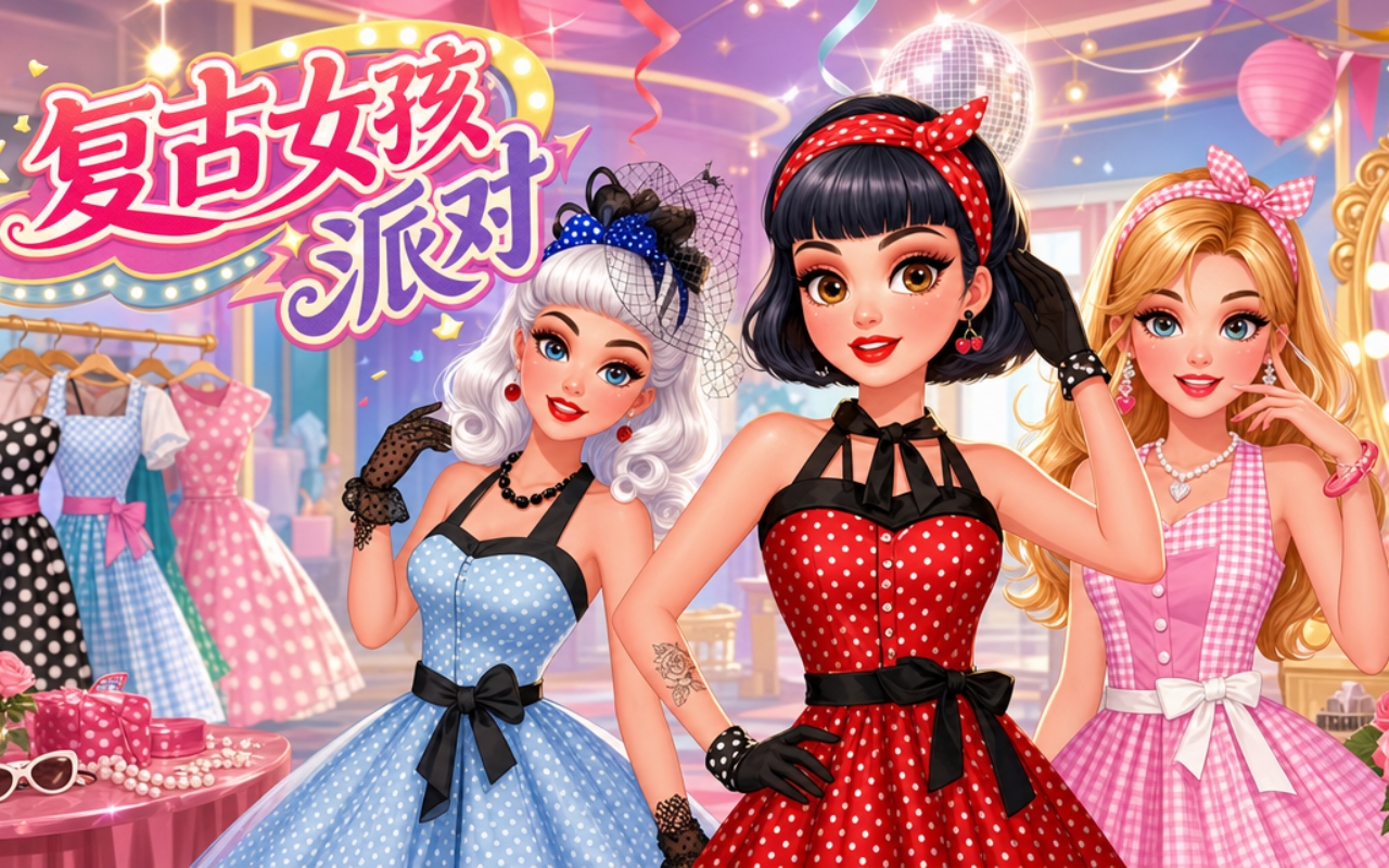复古女孩派对