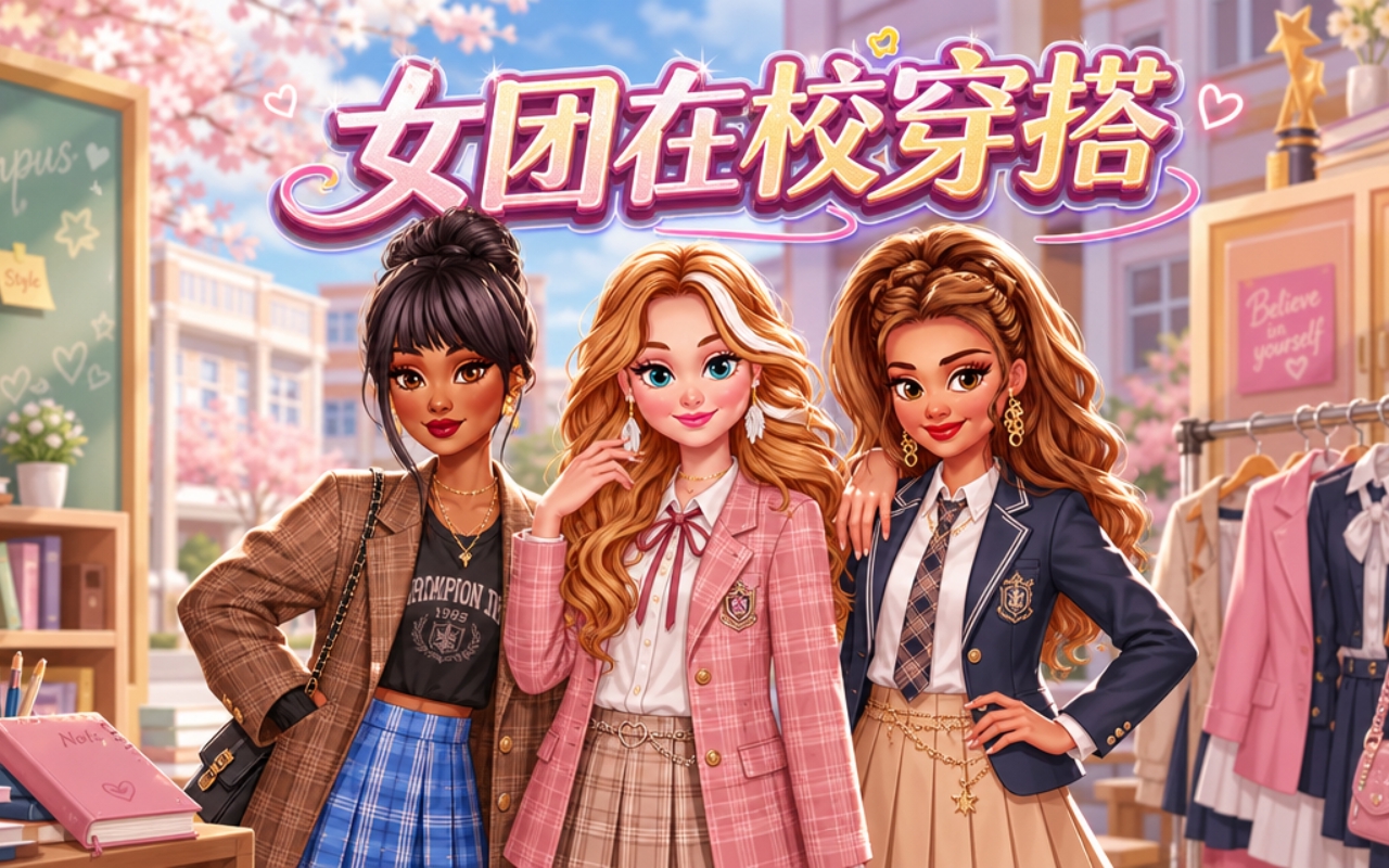 女团在校穿搭