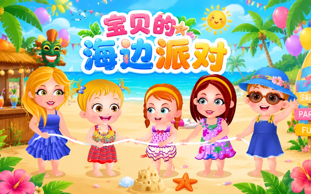 宝贝的海边派对