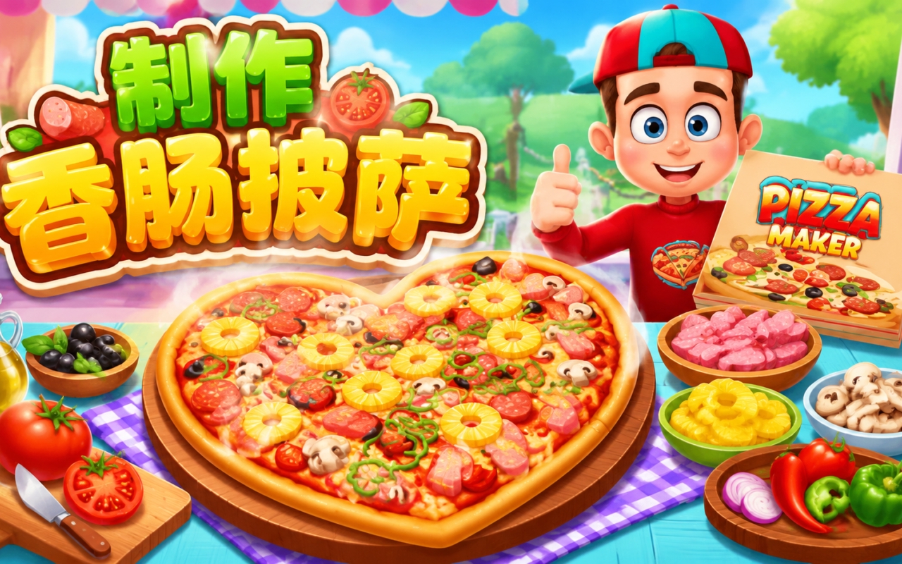 制作香肠披萨