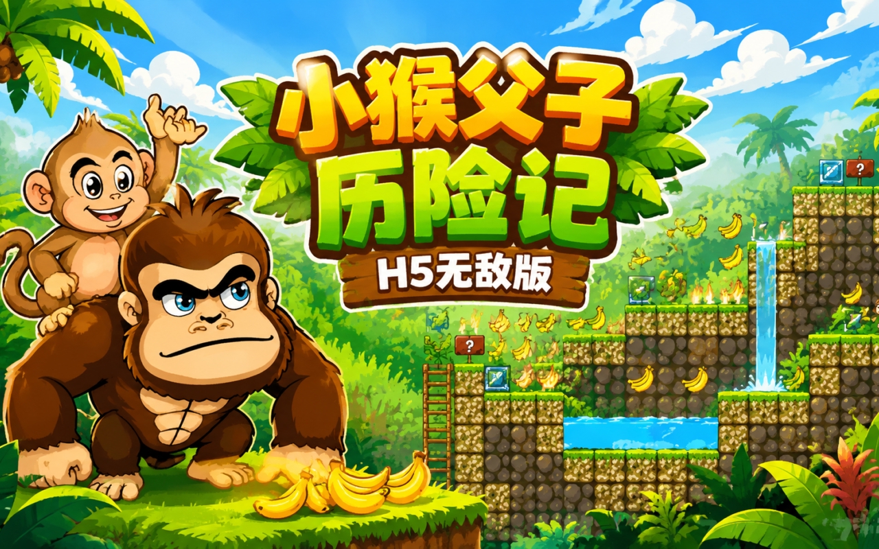 小猴父子历险记H5无敌版