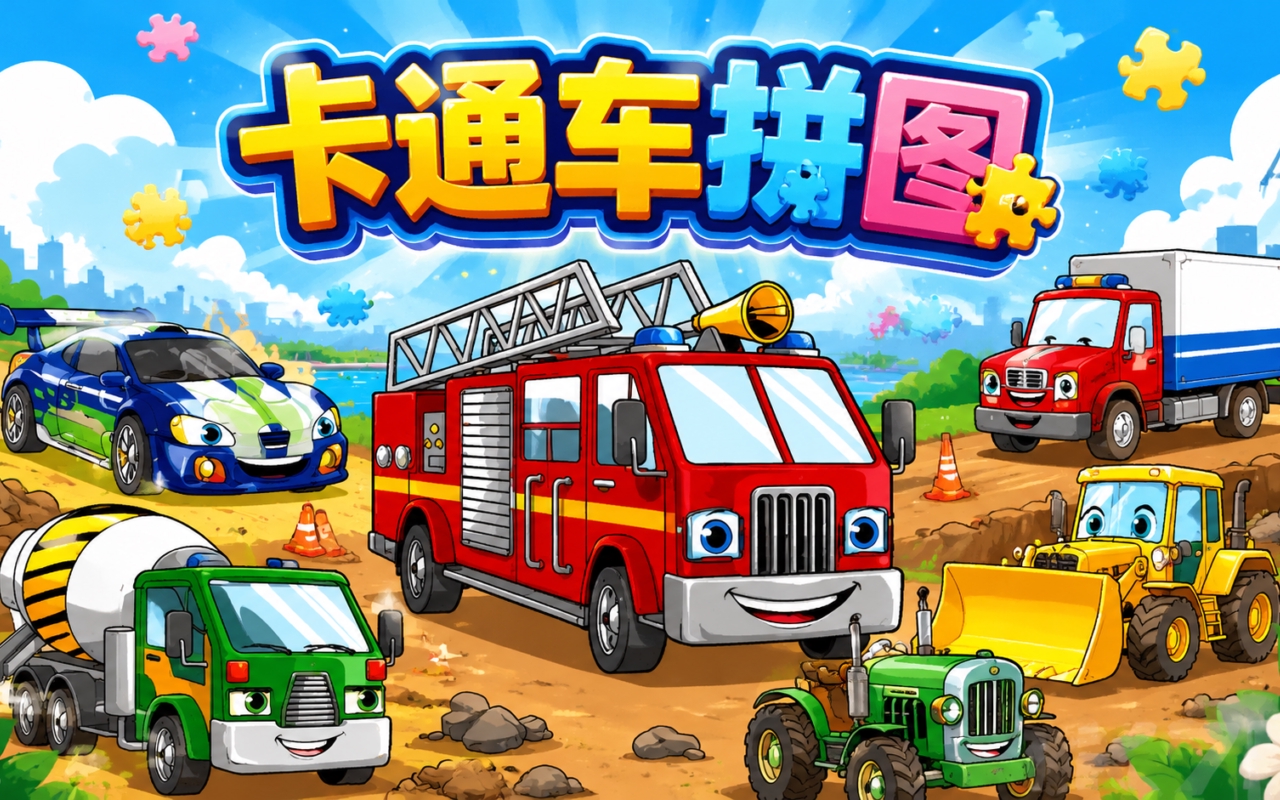 卡通车拼图