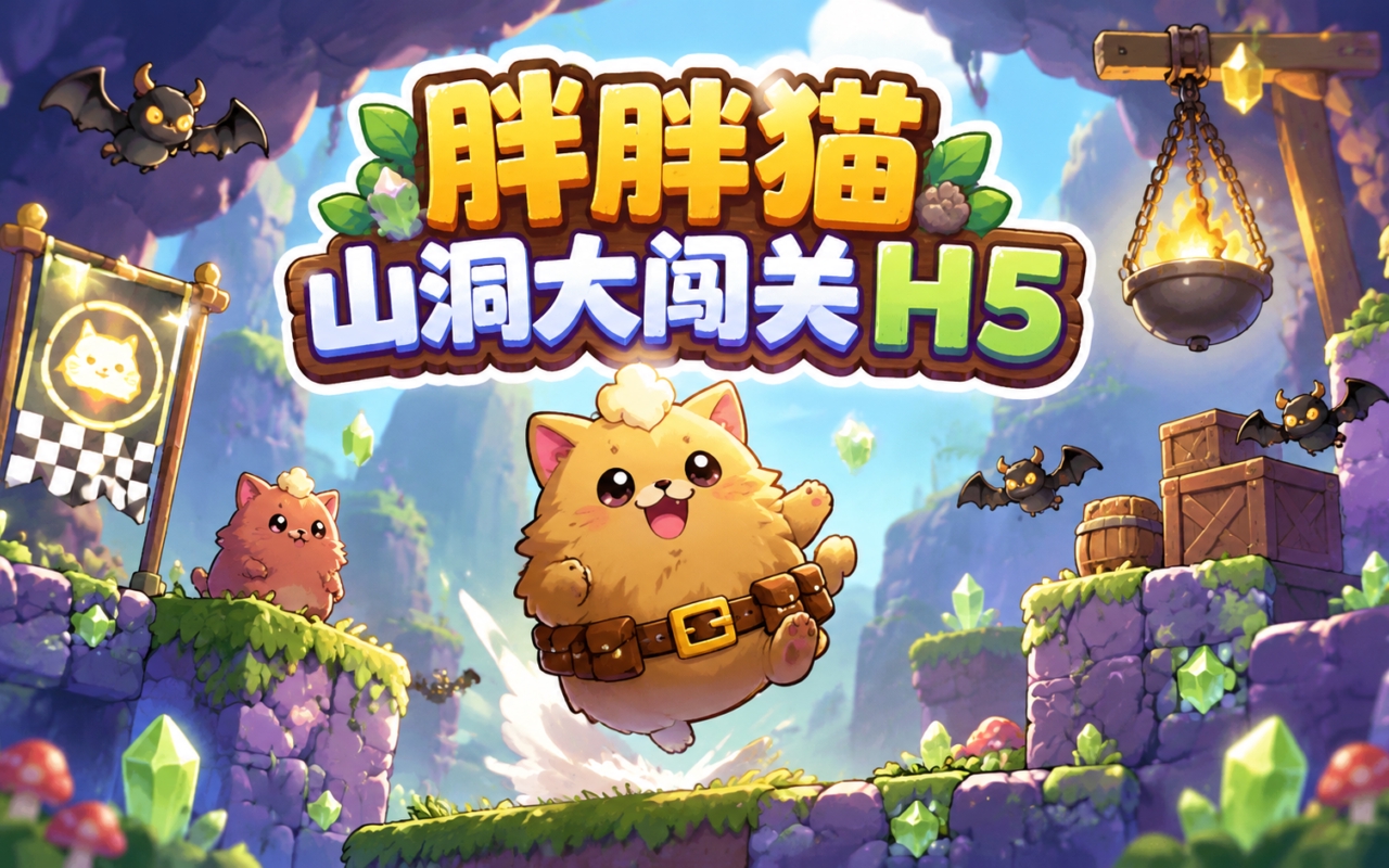 胖胖猫山洞大闯关H5